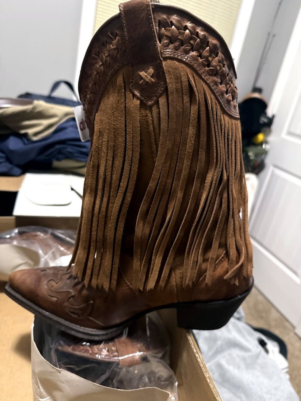 Dingo Women's Rust Triad Fringe Boots 10M NIB